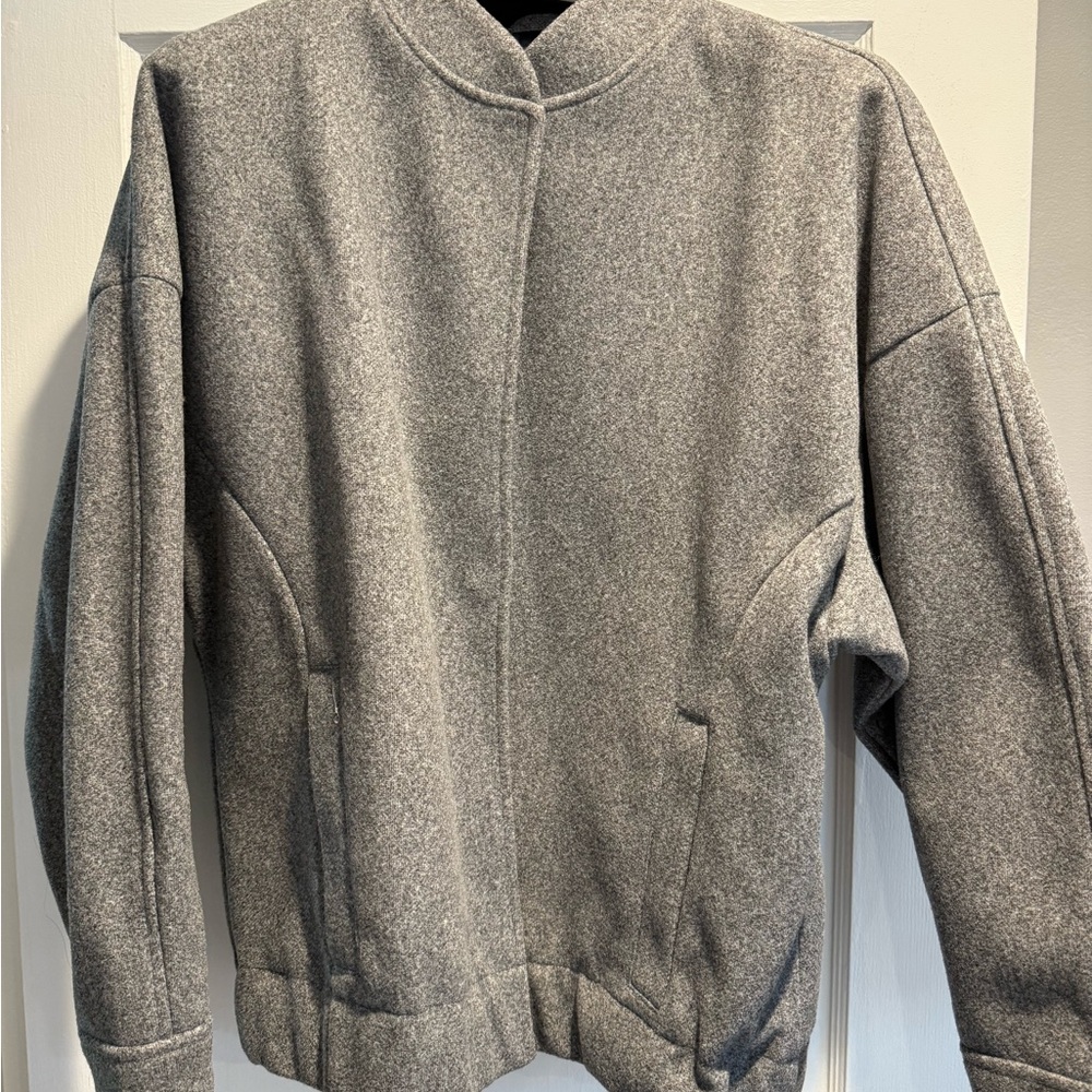 River Island Gray Bomber Jacket